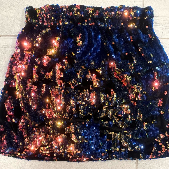 Zara knit sequinned skirt with elastic waist - US M - Picture 1 of 3